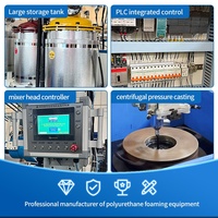 Machine à mousse PU basse pression pour roues de chariot à main, ligne de mousse automatique intégrée par centrifugation pour le contrôle, certifiée CE, économe en énergie