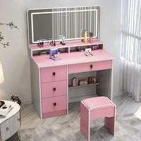 Ensemble de coiffeuse de luxe moderne en gros avec miroir LED et tiroirs pour chambre à coucher