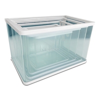 Aquarium Tank Set 1 Set/4Pcs Verschillende Grootte Rechthoek Gebogen Glazen Aquarium 4 In 1 Sets