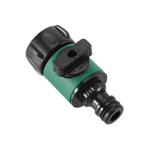 Connecteur de tuyau d'arrosage en plastique 25 mm fileté avec valve pour l'irrigation et l'alimentation en eau - Product Image 2