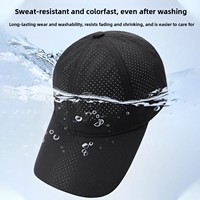 Casquette de baseball unisexe en nylon respirante, imperméable, séchage rapide, protection solaire, couleur unie, chapeau de pêche d'extérieur 6 panneaux, été, doré
