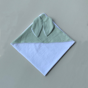 Peignoir <span class=keywords><strong>de</strong></span> <span class=keywords><strong>Bain</strong></span> Bébé à Capuche en Mousseline Éponge <span class=keywords><strong>Douce</strong></span> et Absorbante, Couleur Unie, avec Oreilles <span class=keywords><strong>de</strong></span> Lapin, en Bambou, Serviette <span class=keywords><strong>de</strong></span> <span class=keywords><strong>Bain</strong></span> Capuchon pour Bébé - Product Image 5