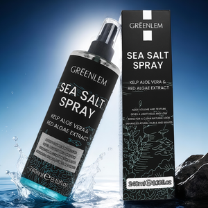 Spray capillaire hydratant au sel marin, extrait d'aloès et de varech, tenue légère, sans alcool, texturisant naturel pour ondulations de plage, pour cheveux bouclés - Product Image 2