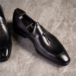 Chaussures habillées décontractées pour hommes, style britannique et coréen, à lacets carrés, respirantes, antidérapantes, légères, grandes tailles, pour affaires et mariages - Product Image 5