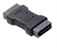 Adaptador de Puerto SATA 3.0 de 7 Pines de Alta Calidad, Macho a Macho, Ángulo Recto, Conector Serial ATA III de 7P, 6 Gbps