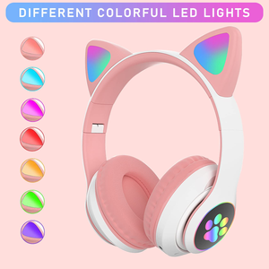 Audífonos Inalámbricos con Orejas de Gato Rosas, con Micrófono con Cancelación de Ruido, Auriculares para Juegos, para Niñas y Niños - Product Image 4