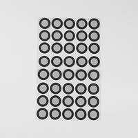 Marqueurs adhésifs annulaires hautement réfléchissants de 12 mm de diamètre intérieur et 19 mm de diamètre extérieur pour l'étalonnage des scanners 3D, la photogrammétrie et la métrologie de précision