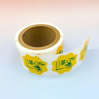 Étiquettes en PVC imprimées UV personnalisées, rouleau d'autocollant en vinyle adhésif résistant à l'huile sensible à la chaleur pour emballage alimentaire de boulangerie