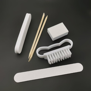 Kit de pédicure personnalisable avec mini-lime à ongles jetable rose et bleue, lime et polissoir en plastique avec logo personnalisé - Product Image 6