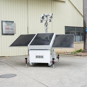 Torre de Iluminación Solar Móvil Independiente y <span class=keywords><strong>Remolque</strong></span> LED - Luces de Inundación para Exteriores para Construcción, <span class=keywords><strong>Alquiler</strong></span> y Sitios Mineros - Product Image 1