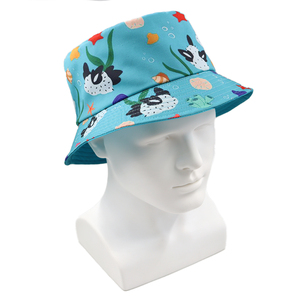 Chapeau de soleil pliable à large bord bleu, protection solaire, séchage rapide, réversible, avec broderie personnalisée, faible MOQ, vente en gros - Product Image 6