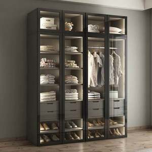 Vente directe d'usine en Chine, armoire de chambre à coucher, design moderne, armoires à portes en verre personnalisées, placard - Product Image 3