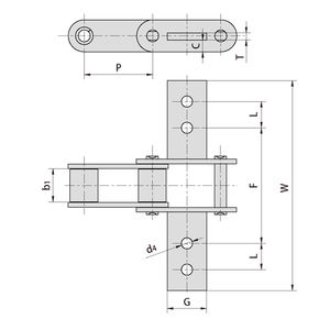 โซ่ลูกกลิ้ง CA550สายพานลำเลียงเหล็กกล้าทางการเกษตรพร้อม K9 K8ใหม่ล่าสุด - Product Image 1
