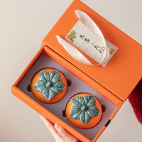 Pot de rangement en céramique pour micro-ondes, écologique, sans BPA, avec couvercle à clip, style National Tide Wind, ornements créatifs, cadeau d'affaires