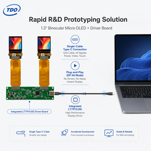 Layar Mikro 3.5K 90Hz 1.3 Inci Antarmuka MIPI dengan Modul Papan Penggerak DUAL Type-C untuk Simulator Headset VR/MR/XR Kelas Atas - Product Image 3