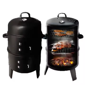 3 in 1 kule dikey varil açık barbekü barbekü taşınabilir fırın kömür barbekü izgaralar