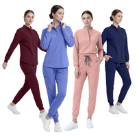 NiaaHinn Ensemble de tenues médicales chirurgicales et hospitalières, style jogger avec fermeture éclair, respirant, en polyester, rayonne et élasthanne, personnalisable, nouveau style