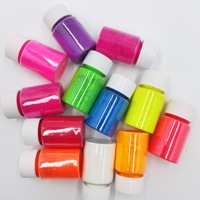 Poudre de pigment néon fluorescent à faible MOQ, forte intensité de teinte, colorant industriel multi-tons pour revêtement en résine époxy en vrac