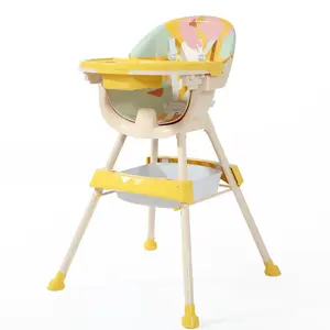 婴儿高脚椅可折叠增高座椅，便携式紧凑可调喂养餐饮高脚椅