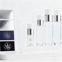 Ensemble de flacons en verre transparent vides de 30g 50g 50ml 100ml 120nl 150ml pour les soins de la peau, l'essence, la lotion, le spray, l'emballage cosmétique, logo imprimable