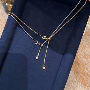 Chaîne de clavicule en argent massif S925 avec pendentif en platine ajustable à motif de clé, chaîne à maillons universelle, bijoux assortis - Product Image 1