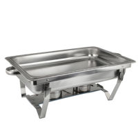 Edelstahl-Chafing-Dish Buffet-Wärmer Faltbare Multifunktionale Speiseplatte Set Buffet-Server für Partys