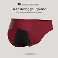 Ropa Interior Menstrual de Cintura Baja para Mujer, Talla Grande, para Recuperación de Cesárea, Posparto, con 4 Capas a Prueba de Fugas