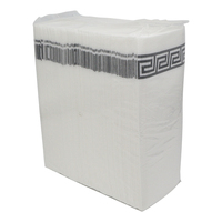 Serviette en lin de luxe blanc pur 2ply feuille douce pli conception unie papier épais et confortable