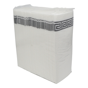 Tinh Khiết Màu Trắng Sang Trọng Linen Cảm Thấy Khăn Ăn 2ply Tấm Mềm Gấp Đồng Bằng Thiết Kế Dày Và Thoải Mái Giấy - Product Image 5