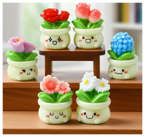 Vente <span class=keywords><strong>en</strong></span> gros miniature 3D résine rose lys tulipe fleur de <span class=keywords><strong>cerisier</strong></span> marguerite hortensia plante de tournesol succulente <span class=keywords><strong>pot</strong></span> figurine bonsaï décor - Product Image 6
