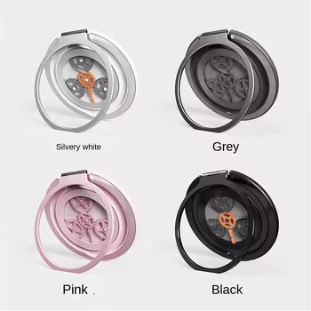 Creative Mechanical Design Stylish Practical Metal Phone Ring Holder Secure Grip Stand Easy Viewing Gear-Shaped for Secure Grip