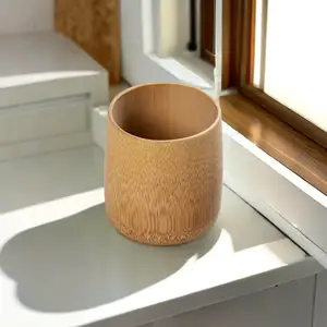 Muestra gratis de fábrica al por mayor logotipo personalizado taza de fibra de bambú de madera taza de té de café para agua taza de Bambú