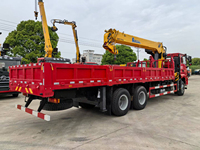 Camion-grue multi-essieux Shacman 12 tonnes avec pompe de boîte de vitesses haute capacité et bras Zoomlion à cinq sections, haute efficacité pour le port