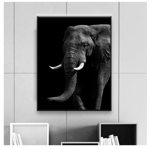 Art mural sur toile personnalisé de taille personnalisée, moderne, noir et blanc, animal <span class=keywords><strong>singe</strong></span>, impression numérique, écologique, imperméable, décoration intérieure - Product Image 6