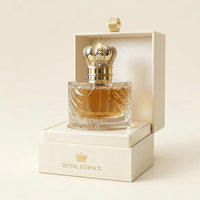 Flacons de parfum vides de luxe écologiques 50ml/100ml, flacon pulvérisateur en verre à col serti, cylindre en verre transparent avec bouchons pulvérisateurs rechargeables