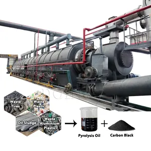 Máquinas de processamento de resíduos plásticos para plantas de pirólise de pneus de borracha totalmente automáticas com controle de poluição do ar