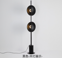 Lampe de sol LED en marbre et fer de style nordique avec design ultra-fin pour salon, chambre et bureau