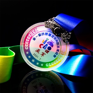 Medalla de Cristal Personalizada de Calidad para Sublimación con Cinta, Medallas de Cristal, Placas, Medallas Deportivas de Oro para Maratón, Fútbol, Karate, Medalla de Acrílico - Product Image 5