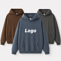Sweat à capuche polaire doublé chaud et tendance pour l'hiver, 350 g/m², coupe oversize et carrée, unisexe, streetwear, pull épais, vente en gros, couleur personnalisable