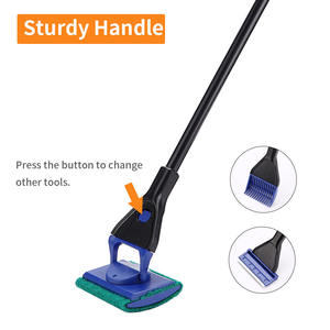 5-in-1 어항 청소 브러시 긴 손잡이 없음 데드 앵글 청소 도구 수족관 클린 세트 용 이끼 조류 유리 자갈 갈퀴 낚시 - Product Image 3