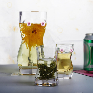 Vaso de cerveza transparente para mujer, vaso de vidrio artístico, novedad de <span class=keywords><strong>2022</strong></span> - Product Image 3