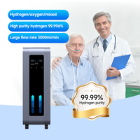 Générateur d'hydrogène professionnel 3000 ml/min, inhalateur d'hydrogène portable en acier inoxydable, machine d'inhalation d'hydrogène PEM SPE