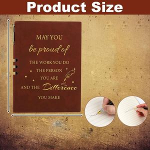 Cuaderno de Direcciones A3 con Espiral de Cuero PU, Regalo Promocional, 80 Hojas, con la Deseada Éxito en su Trabajo - Product Image 4