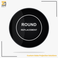 Disque de remplacement en verre rond pour projecteur de logo LED, projection de motifs personnalisés, éclairage de scène et architectural