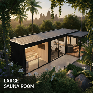 Cabina Sauna Commerciale con Sistema Musicale Bluetooth, Luci LED Colorate a Soffitto, per Resort Benessere, Ampia Sauna Interna - Product Image 1