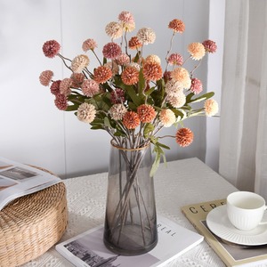 Bouquet d'hortensias et de chrysanthèmes artificiels en soie, fleurs en plastique et tissu, décoration de mariage et de maison, branche unique JT 066007 - Product Image 4
