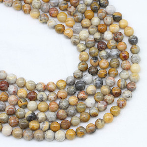 Vente directe usine – Perles en <span class=keywords><strong>pierre</strong></span> naturelle en gros pour bijoux DIY : Agate Crazy, Agate Feuille de Bambou, Perles de <span class=keywords><strong>pierre</strong></span> Maifan - Product Image 2
