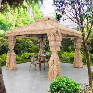 Gazebos <span class=keywords><strong>de</strong></span> canopée imperméables résistants aux UV pour pergola <span class=keywords><strong>de</strong></span> loisirs robuste <span class=keywords><strong>pavillon</strong></span> <span class=keywords><strong>de</strong></span> chaume en paille d'extérieur - Product Image 4