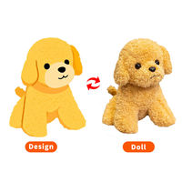 Peluche personnalisée en forme de canard, chien, panda, pingouin, animaux en peluche super doux, mignons, rembourrés de coton PP pour soulager le stress