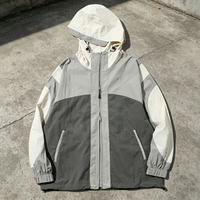 Veste softshell zippée pour homme, résistante à l'eau, coupe-vent, en nylon ripstop, style vintage, pour la randonnée